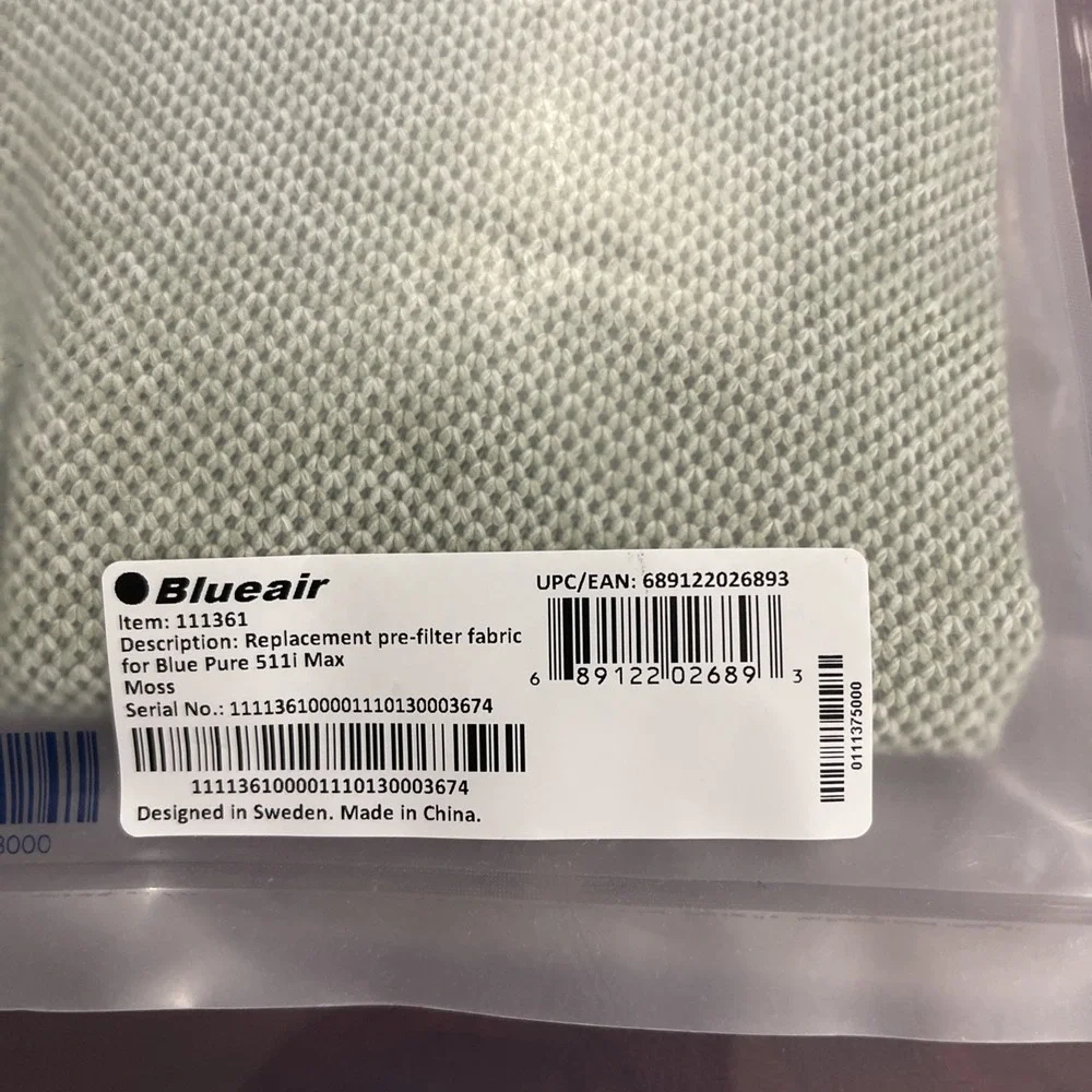 Lot Of 2 Unopened Blueair Blue Pure 511i Max Fabric Pre-Filter OEM Moss Color